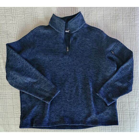 LANDS END Navy Quarter‎ Zip Pullover Sweater Top - Picture 1 of 7
